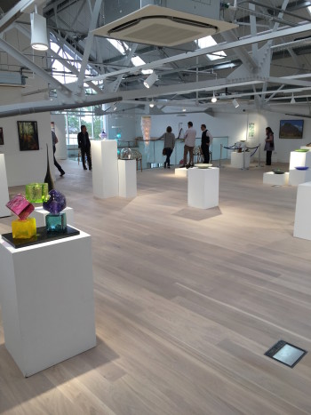 A temporary exhibition was held in the partially completed museum in 2016.